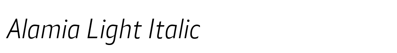 Alamia Light Italic